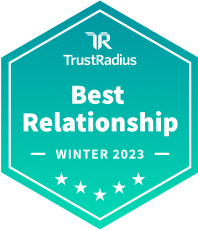 TrustRadius Best Relationship Winter 2023 award icon