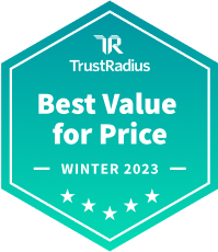 TrustRadius Best Value for Price Winter 2023 award icon