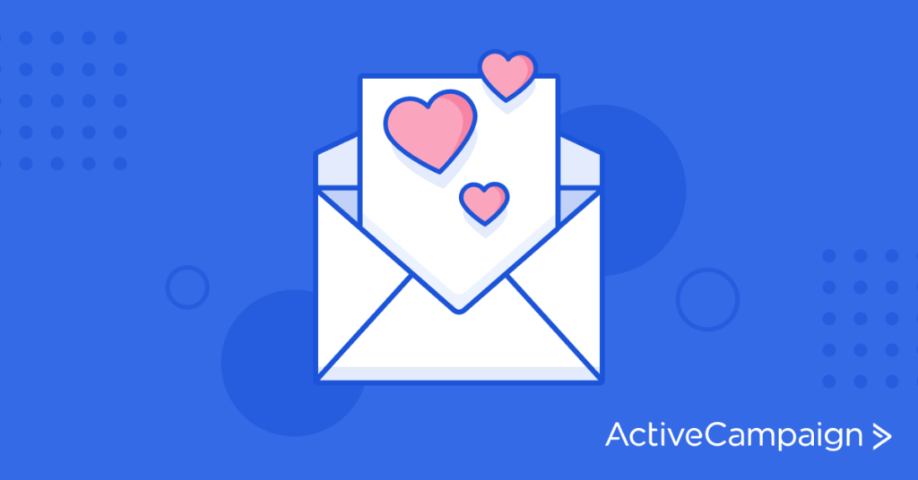 icône d'email contenant un message avec des cœurs