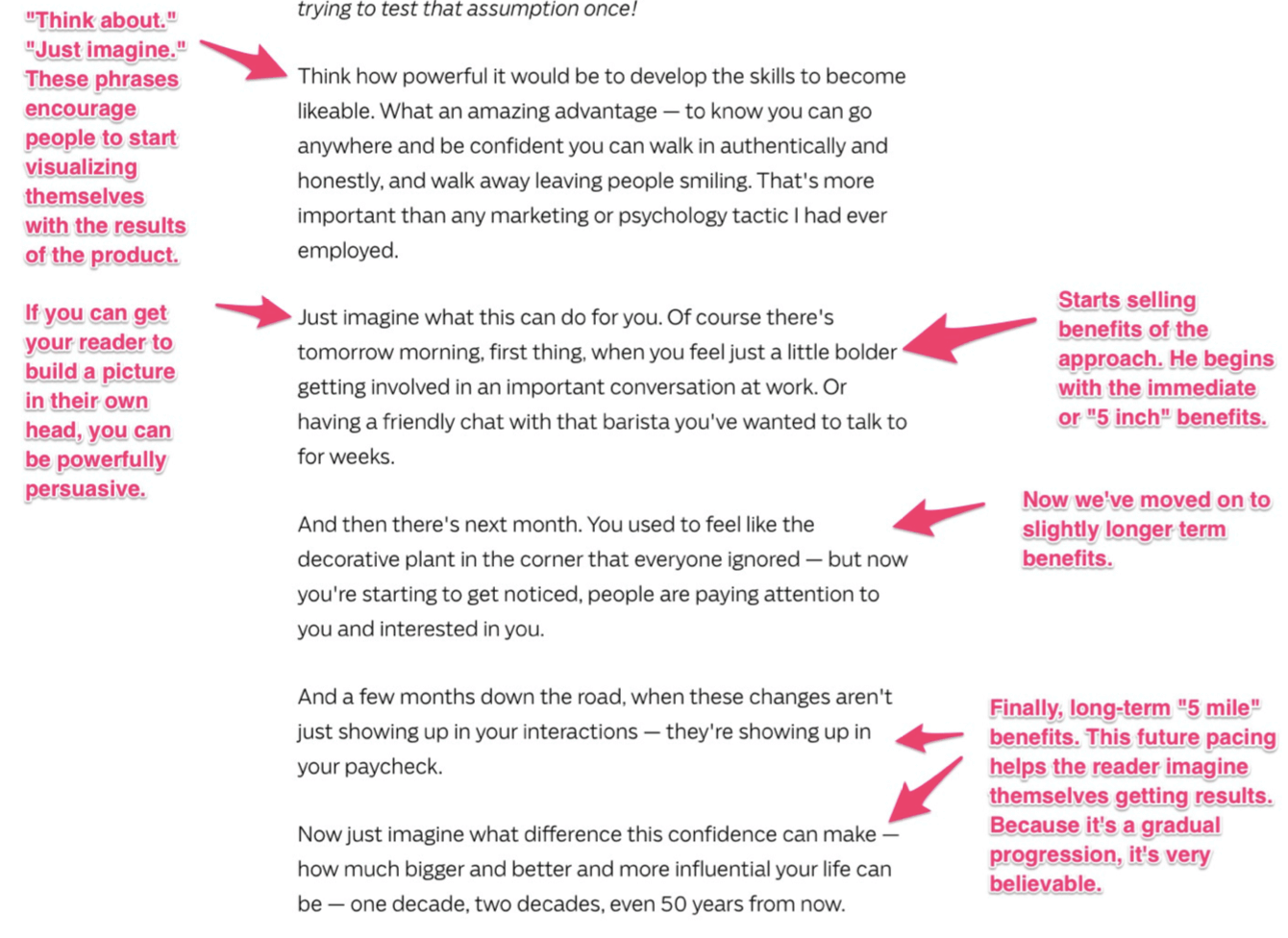 Ramit Sethi future pacing copywriting example