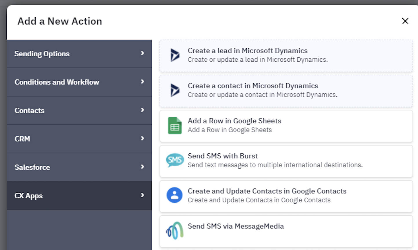 SMS workflow