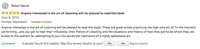 Clown Amazon Review
