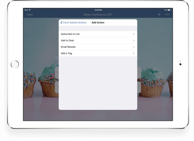 ActiveCampaign iPad form