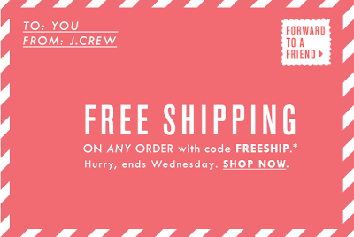 J.Crew email coupon