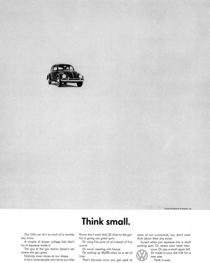 VW Think Small ad