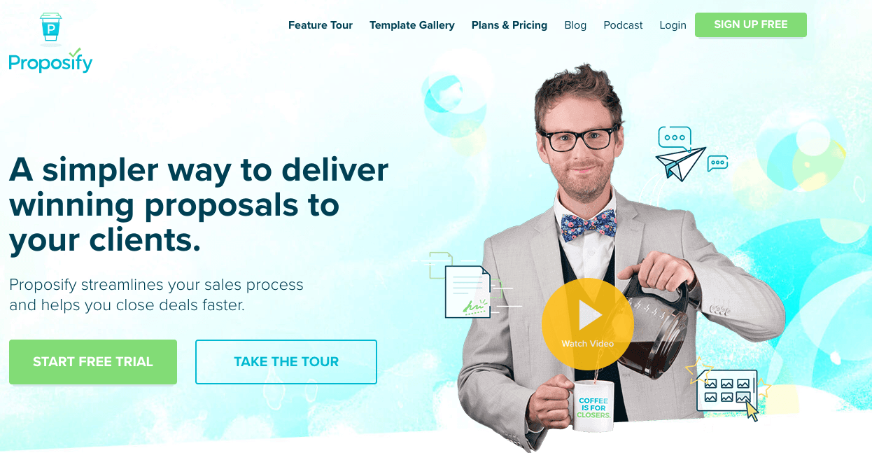 Proposify homepage