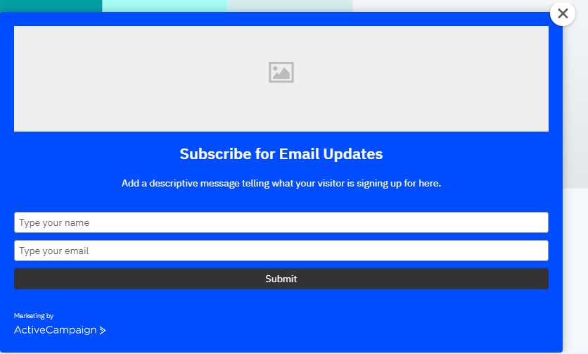 email popup examples