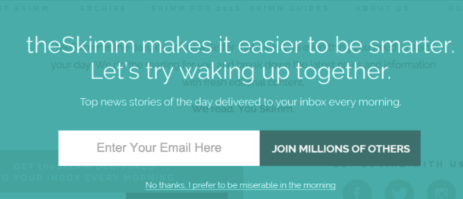 the skimm pop up example