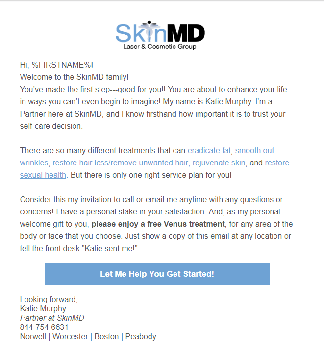 Skin MD updated email