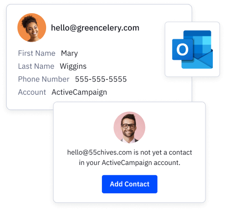 Outlook extension for Activecampaign