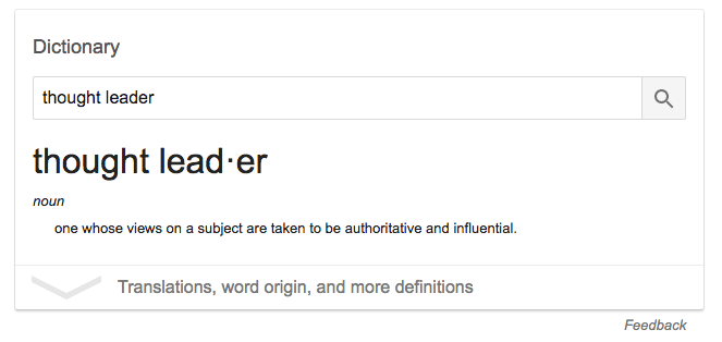 thought leadership definition