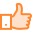 thumbs up orange