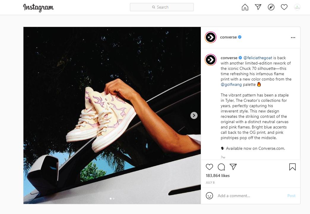 Collaboration Converse engagement Instagram