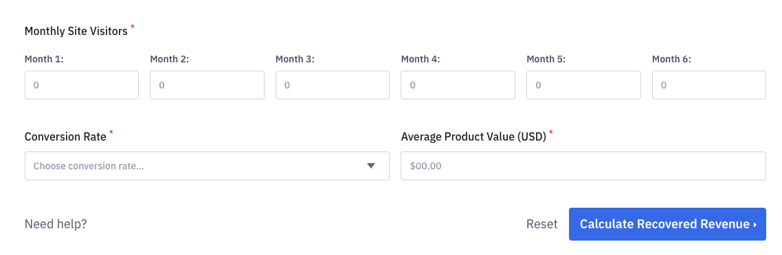 Cart abandonment calculator 