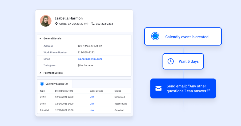 custom object integration - Calendly image