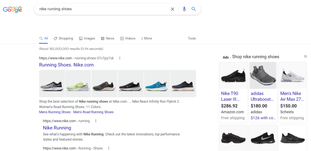 examples of google shopping ads