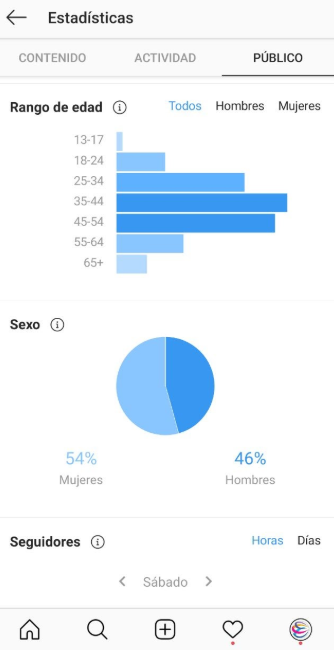 Estadísticas demográficas de Instagram que pueden incluirse para enseñar cómo hacer un informe de marketing digital.