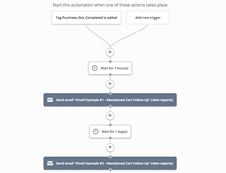 example of an abandoned cart email flow