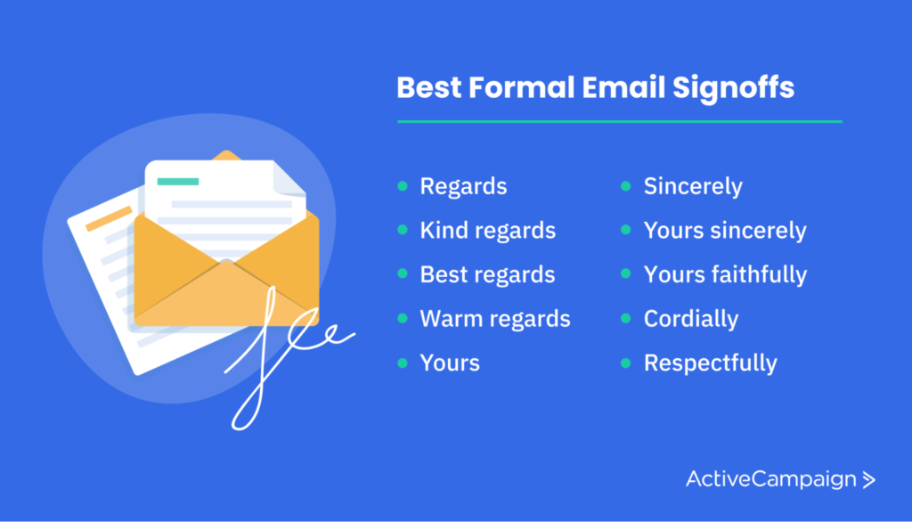 formal email signoffs