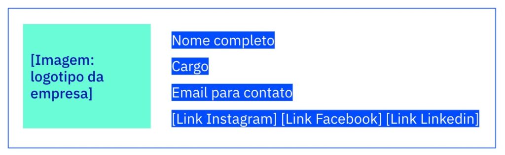 estrutura para uma assinatura de email