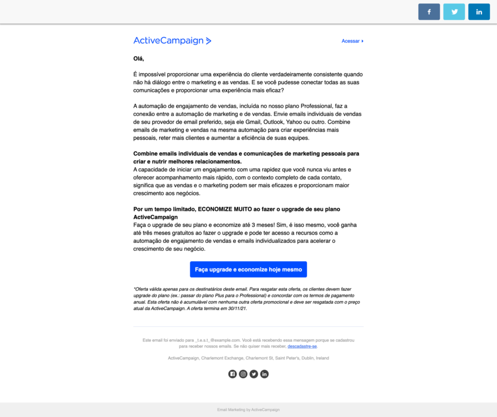 com fazer email marketing exemplo