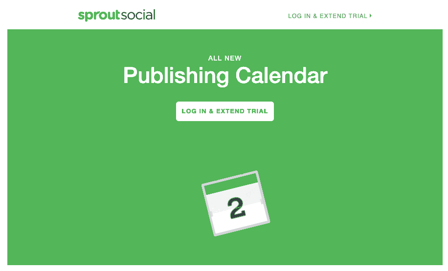 Questa GIF di Sprout Social spiega come usare il calendario di pubblicazione della piattaforma.