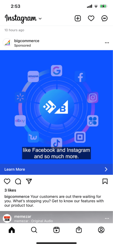 bigcommerce instagram ad