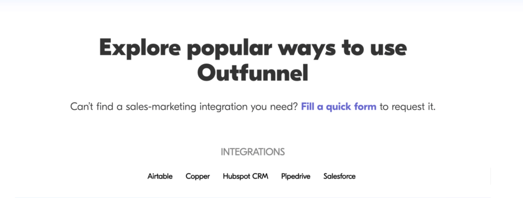outfunnel landing page