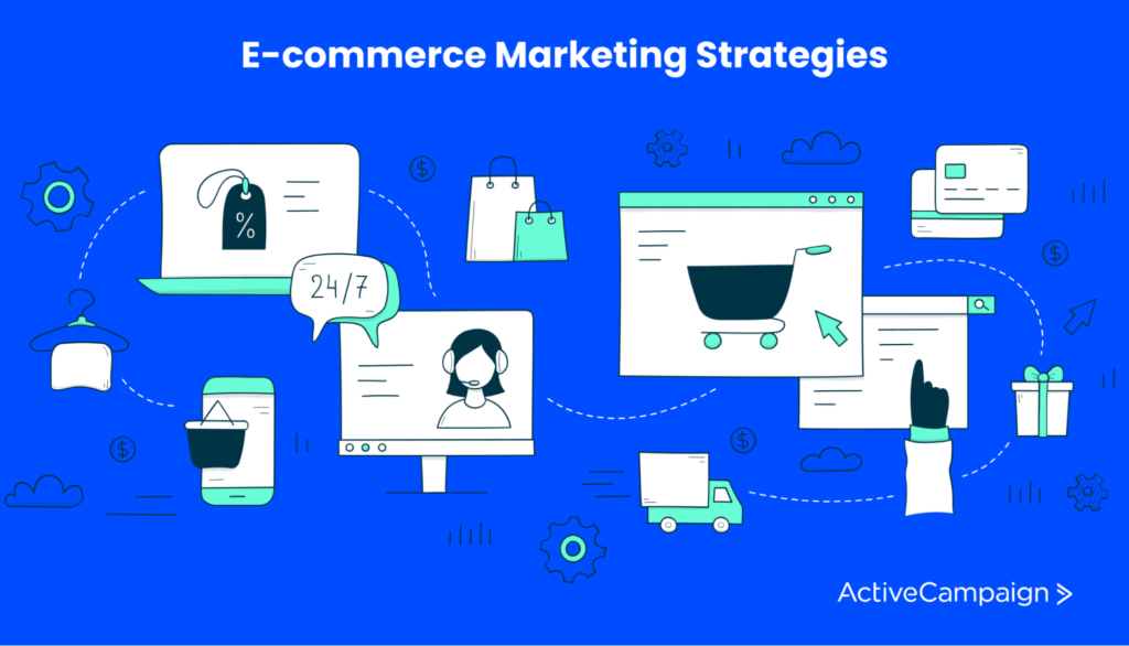 graphic of different ecommerce marketing strategies