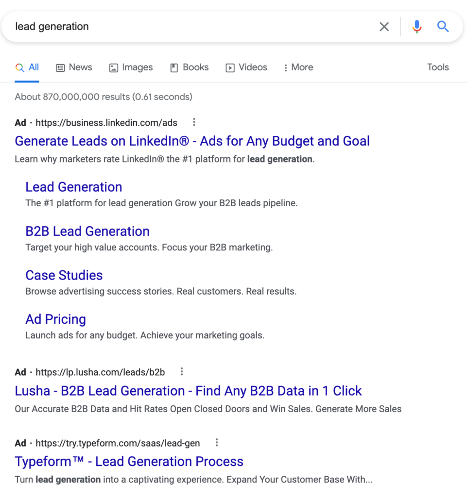 lead generation google ads