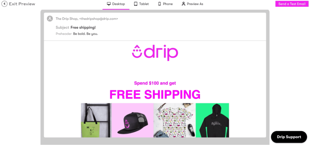 Drip email marketing platform