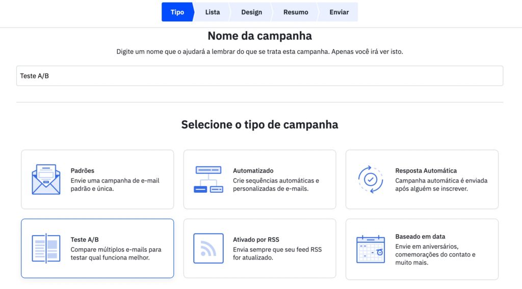 exemplo de tipo de campanha para nutrição de leads