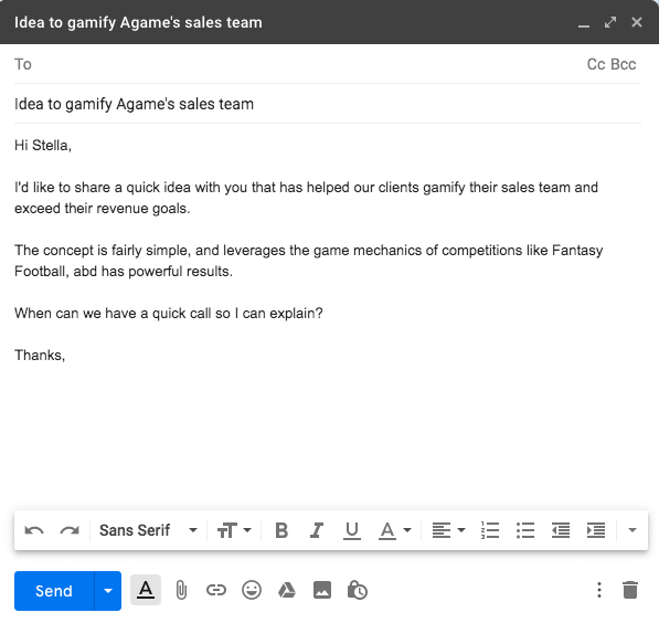 Cold Email Example