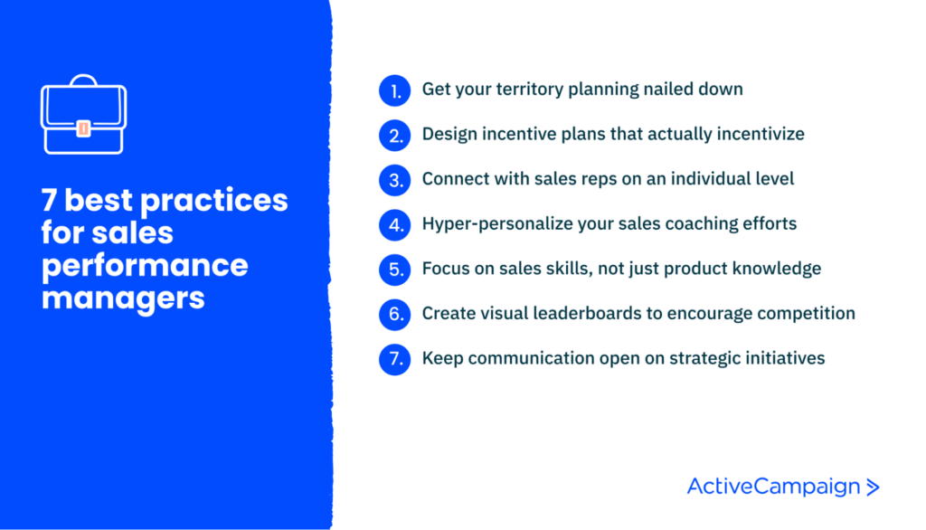 7 Best Practices For Sales Performance Managers