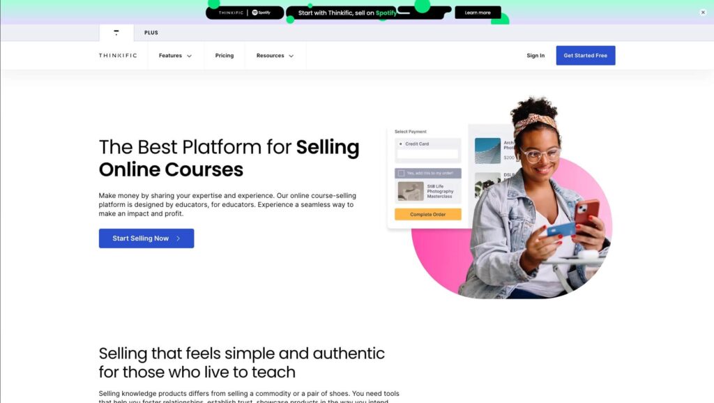 Thinkific Online Course Selling Platform