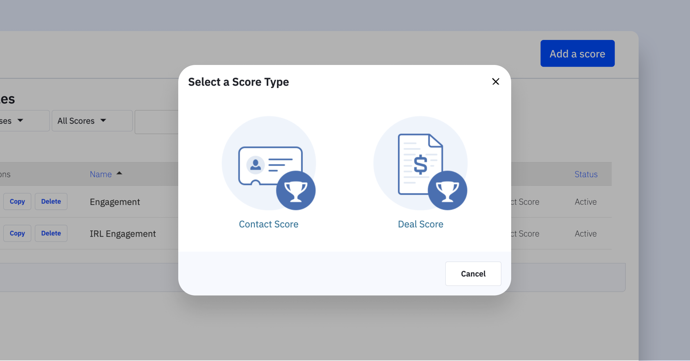 adding scores to contacts in activecampaign