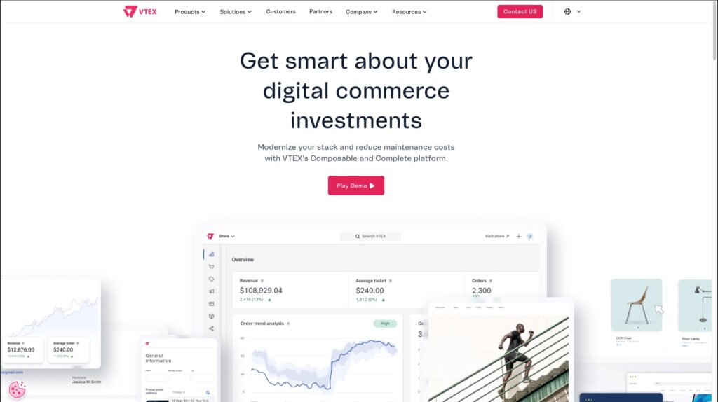 VTEX Commerce homepage