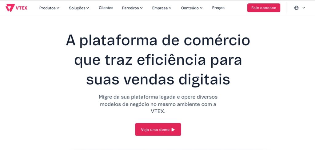 exemplo de plataforma de ecommerce: VTEX