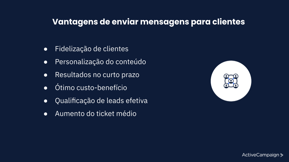 vantagens de enviar mensagens para clientes