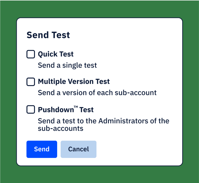 Hit send with confidence. Our three-tier automated testing process sets you up for flawless emails every time.