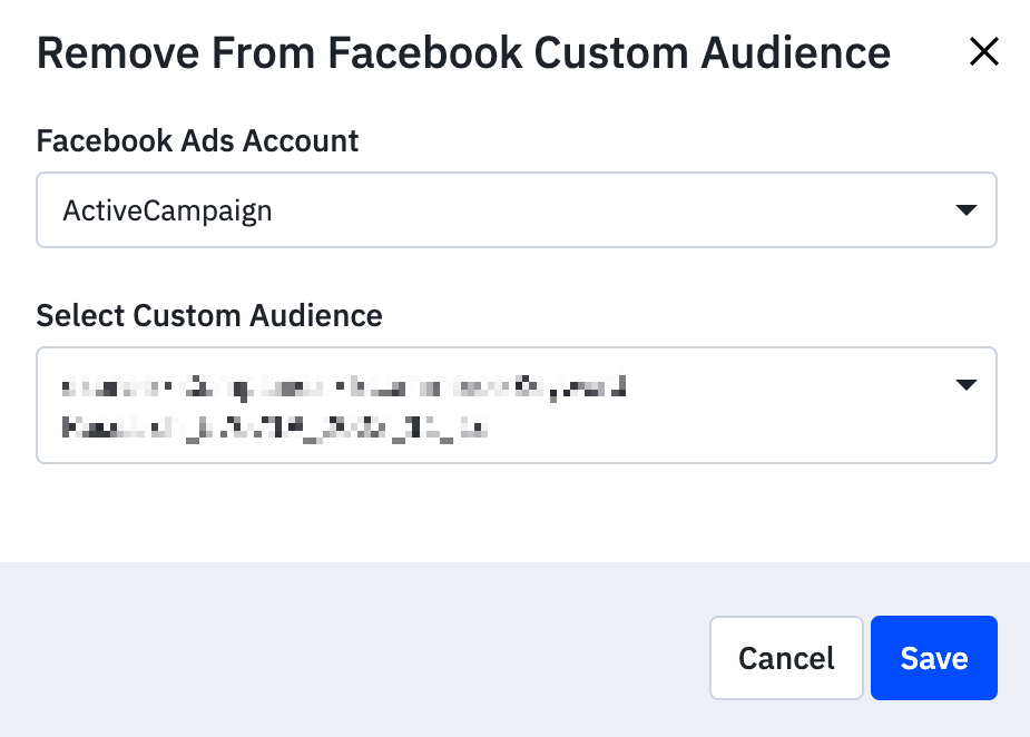 Remove custom audience page in ActiveCampaign