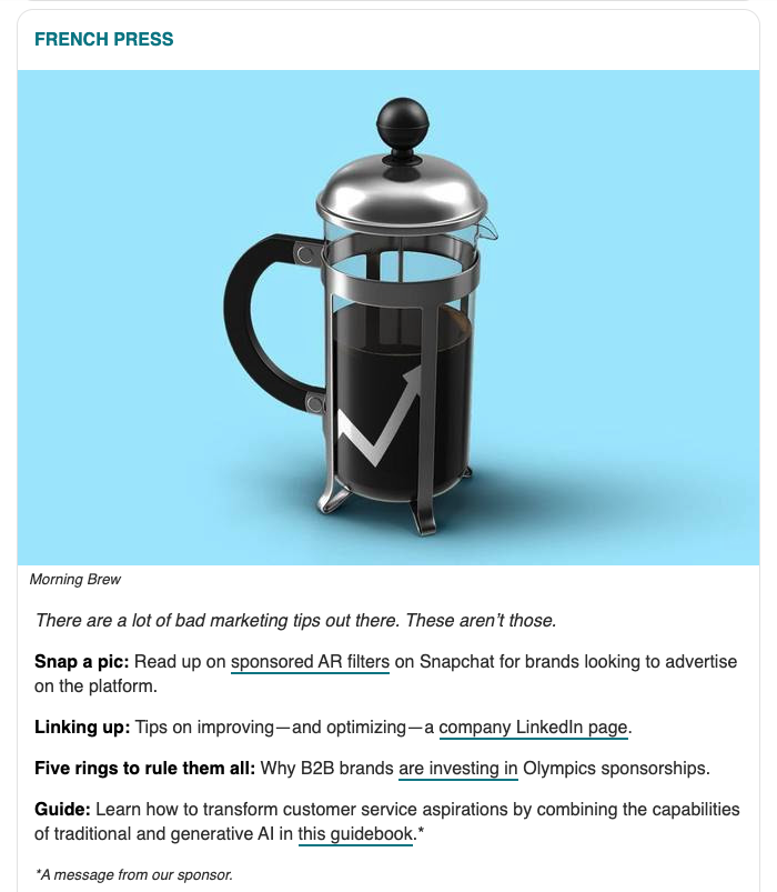 marketing brew newsletter