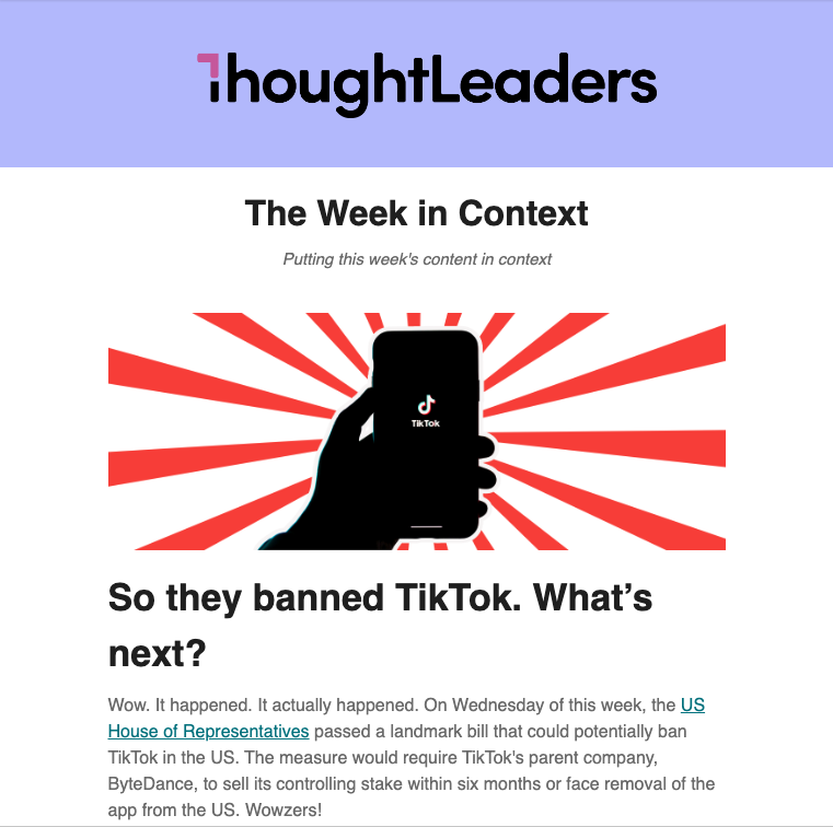 thoughtleaders newsletter