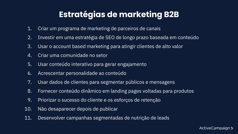 estratégias de marketing b2b